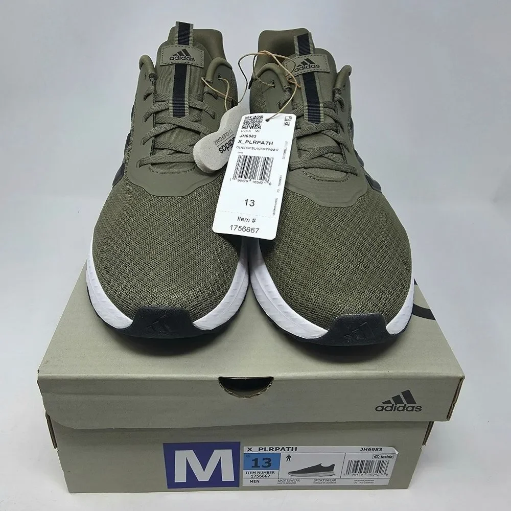 adidas Men's XPLR Path 2.0 3-Stripe Sneaker Green Size 13 NIB